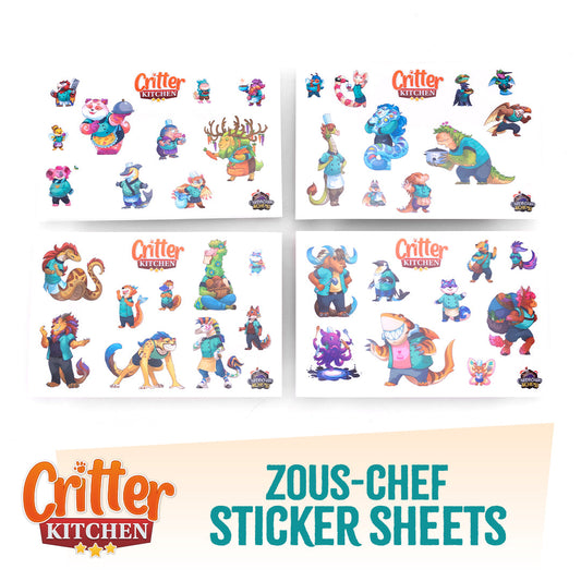 Critter Kitchen: Zous-Chef Sticker Sheet Set