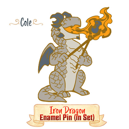 Set of Artisan Dragon Enamel Pins