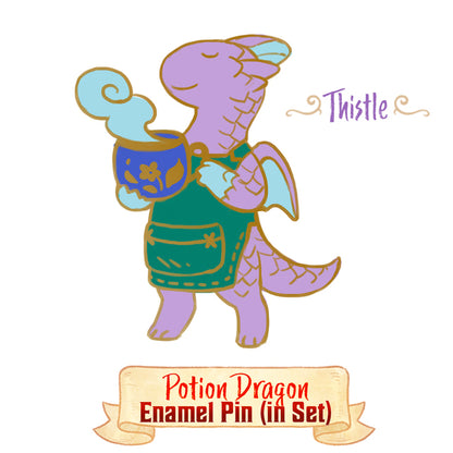 Set of Artisan Dragon Enamel Pins